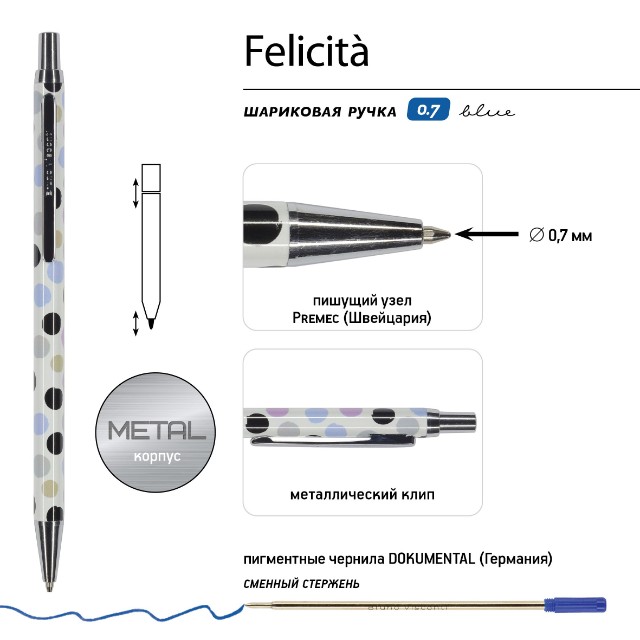 Набор подар BV Mint Polka Dots Ежедневник А5 и металл. ручка, в подар. коробке Превью 2