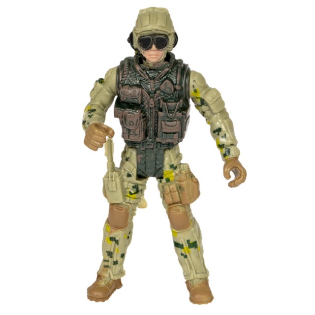 Набор Армия Настоящий боец (спецназовец в очках, форма камуфляж песочного цвета) Превью 4