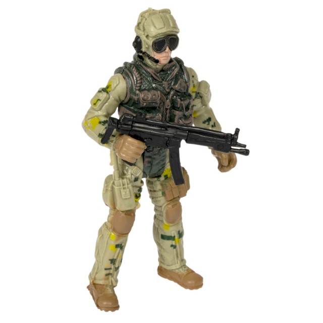 Набор Армия Настоящий боец (спецназовец в очках, форма камуфляж песочного цвета) Превью 3