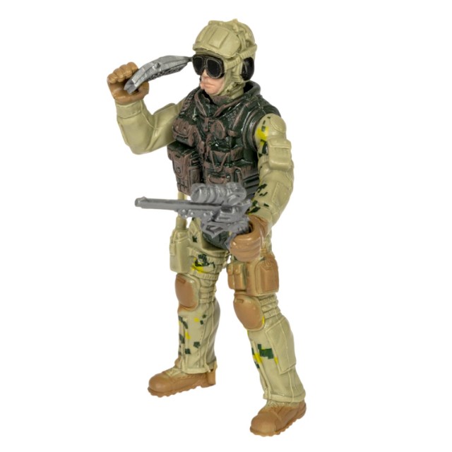 Набор Армия Настоящий боец (спецназовец в очках, форма камуфляж песочного цвета) Превью 2