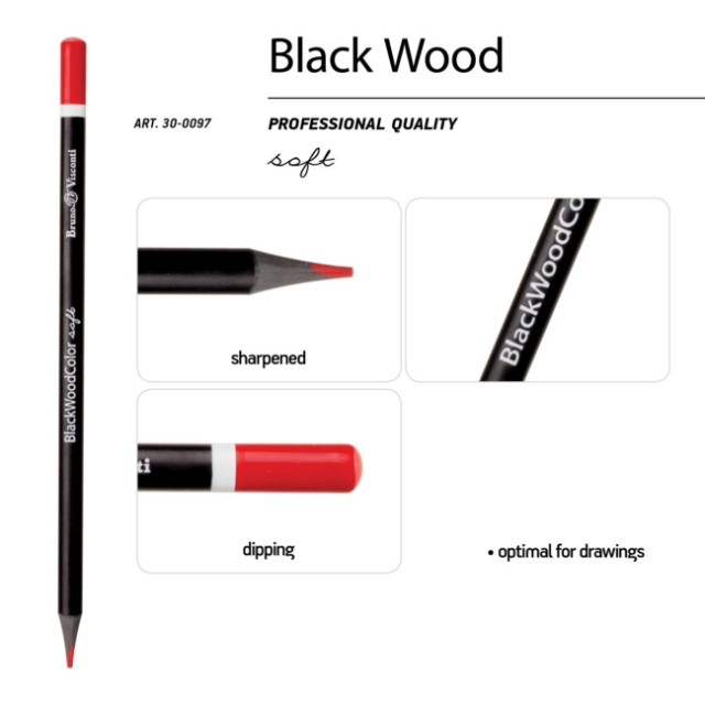 Карандаши цветные 12 цв пластик BV BlackWoodColor Превью 14