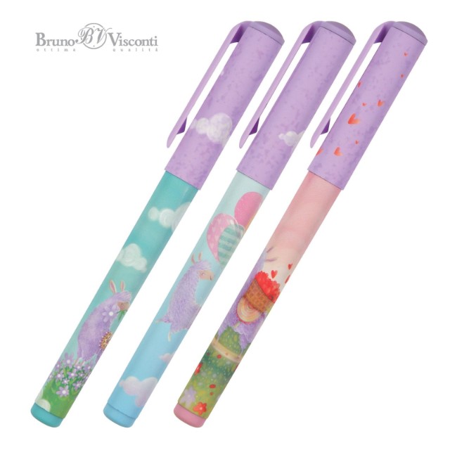 Ручка подар шар BV DreamWrite синяя 0,7мм Волшебные ламы  3 вида Превью 6