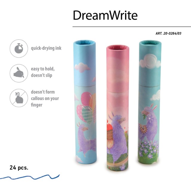 Ручка подар шар BV DreamWrite синяя 0,7мм Волшебные ламы  3 вида Превью 5