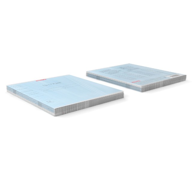 Тетрадь 12л клетка Однотонная. Классика Visio голубая Превью 2