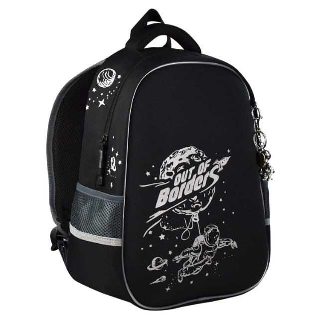 Ранец панцирный Космонавт черный ЭВА панель 1отд + брелок Превью 0