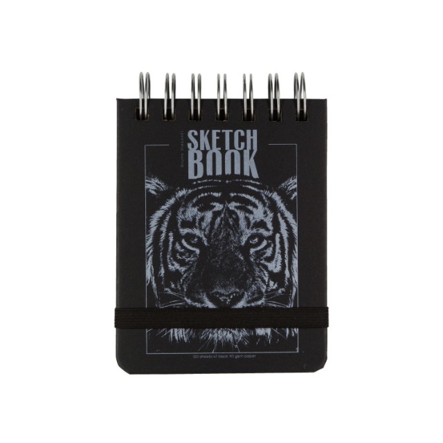 Скетчбук 100*130мм 120л BV Черный 110 гр. на гребне (4 вида) Превью 5