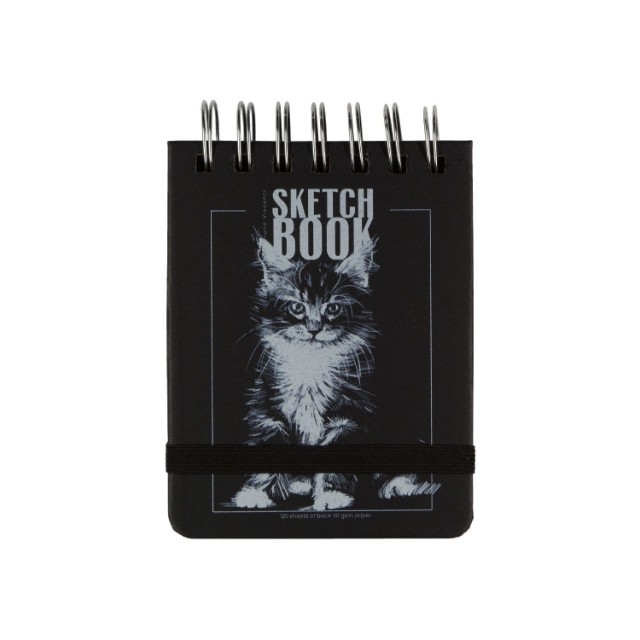 Скетчбук 100*130мм 120л BV Черный 110 гр. на гребне (4 вида) Превью 1