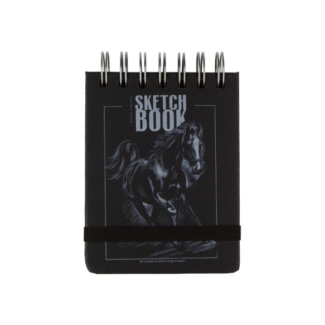 Скетчбук 100*130мм 120л BV Черный 110 гр. на гребне (4 вида) Превью 7