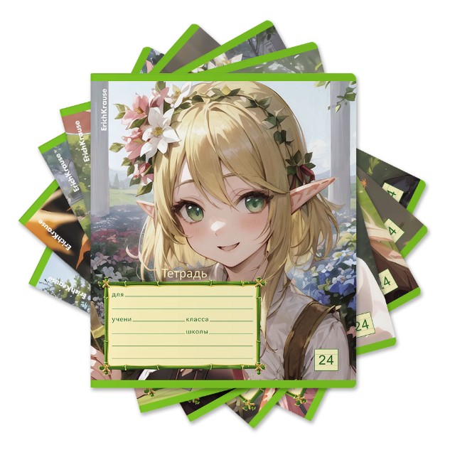 Тетрадь 24л линейка Эльфы Аниме Превью 0