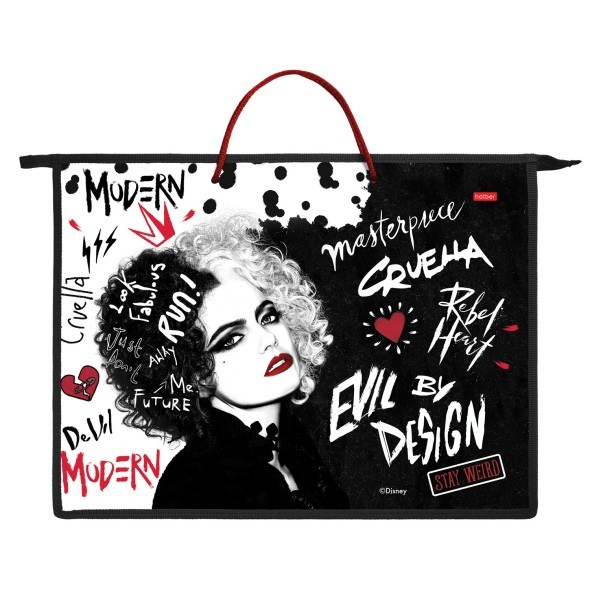 Сумка А3 пластик Hatber Круэлла на молнии