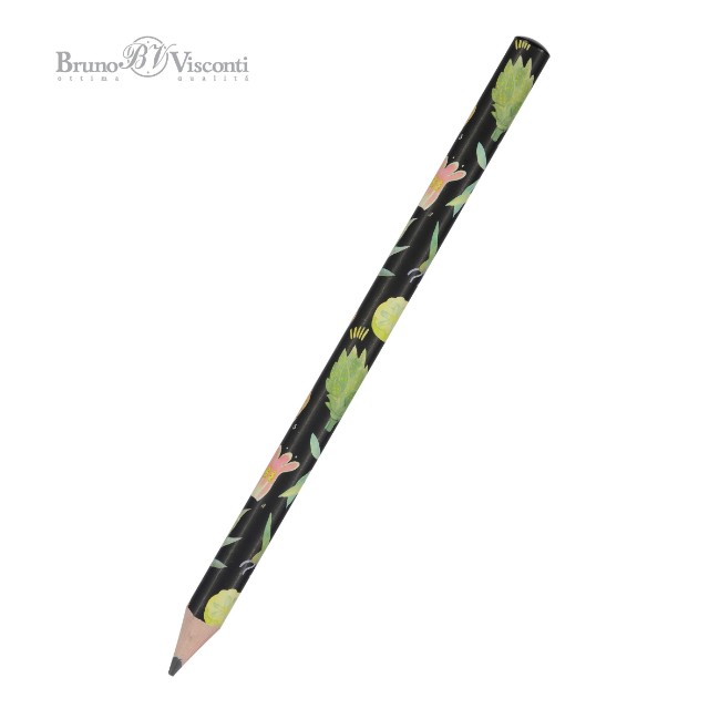 Карандаш ч/гр толстый 4B BV HappyGraphix Jumbo. Ботаника 3.5 MM Превью 0