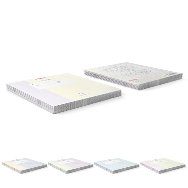 Тетрадь 12л линейка Однотонная с рис Optima Blocks ассорти Превью 4