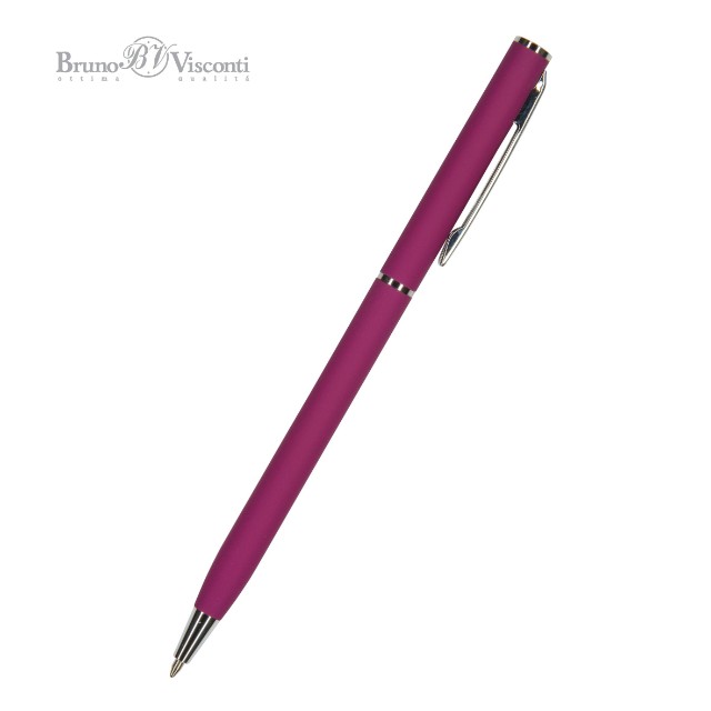 Ручка подар шар BV Palermo синяя 0,7мм розовый корп поворотная