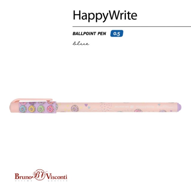 Ручка шариковая синяя BV HappyWrite My Sweet. Пончики 0,5мм Превью 5