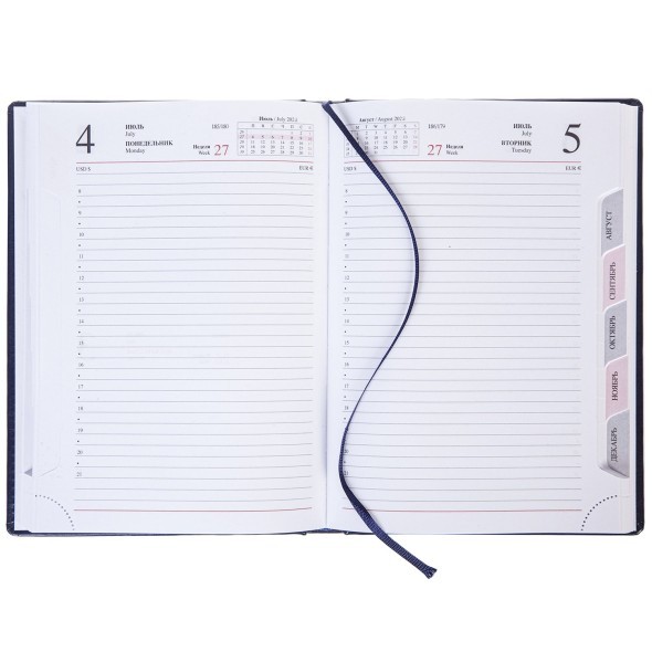 Ежедневник А5 2025г Sarif Image Синий (вырубка) Превью 2