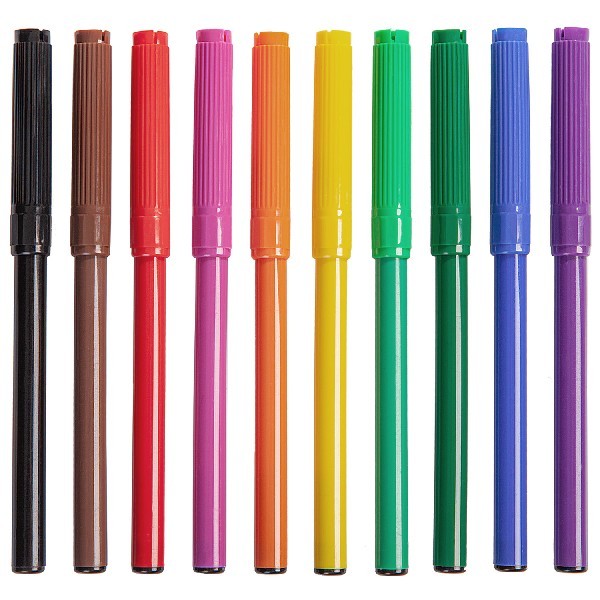 Фломастеры 10 цв Hatber COLORA к/к подходят для фломографа Превью 1