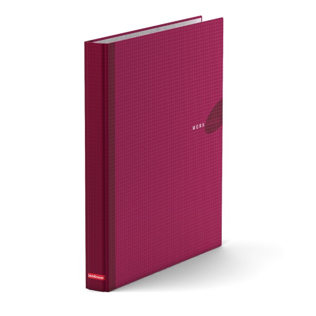 Папка-регистратор 30мм красный ребр. с 2-мя кольцами