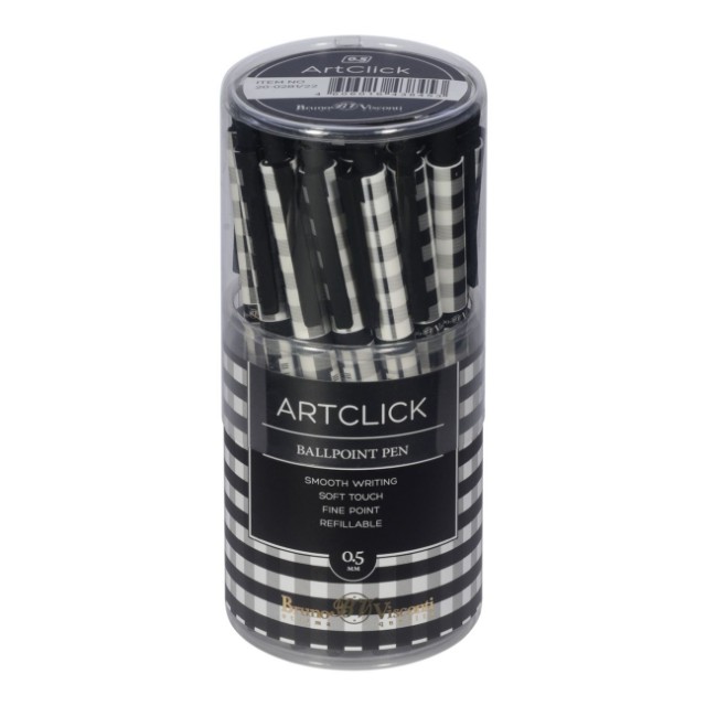 Ручка шариковая синяя BV ArtClick Монохром. Клетка 0,5мм принт Превью 4