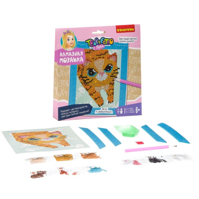 Творч Алмазная мозаика Котейка Превью 2