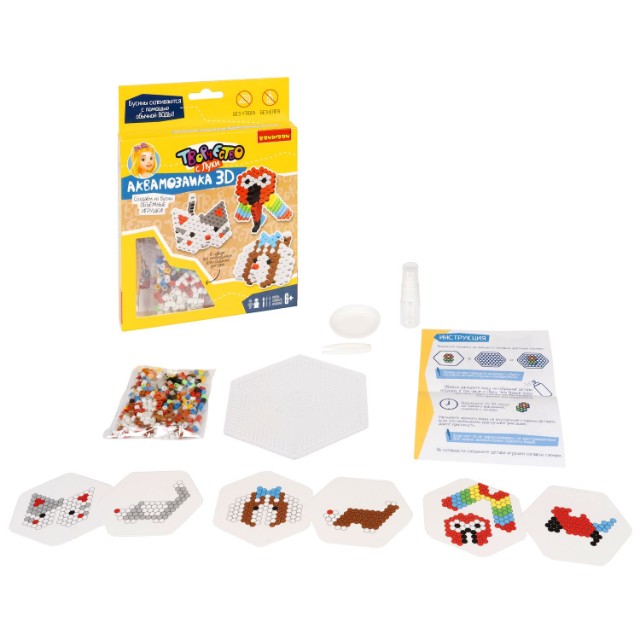 Творч Аквамозаика 3D Кошка, собака, попугай Превью 6