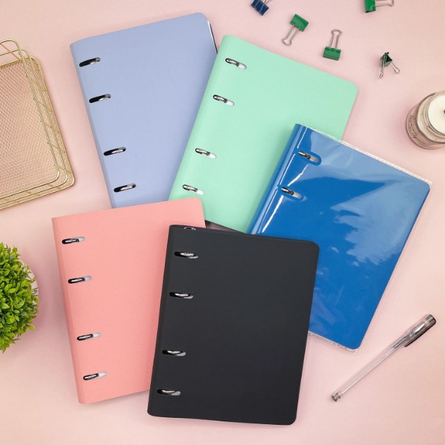 Тетрадь на кольцах пласт 120л Soft Touch Весенний мятный Превью 4