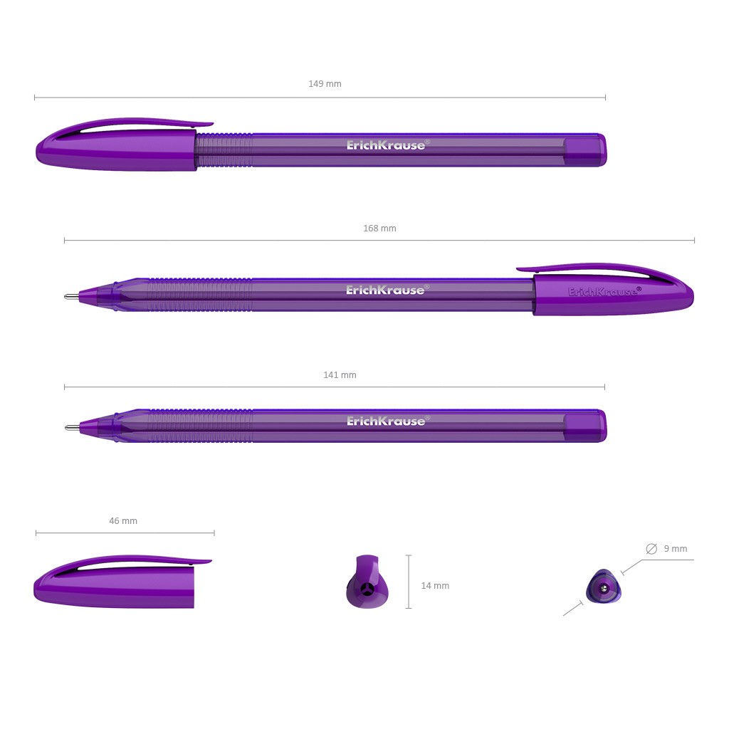 Ручка шариковая фиолетовая EK U-108 Original Stick 1.0 Фото 3