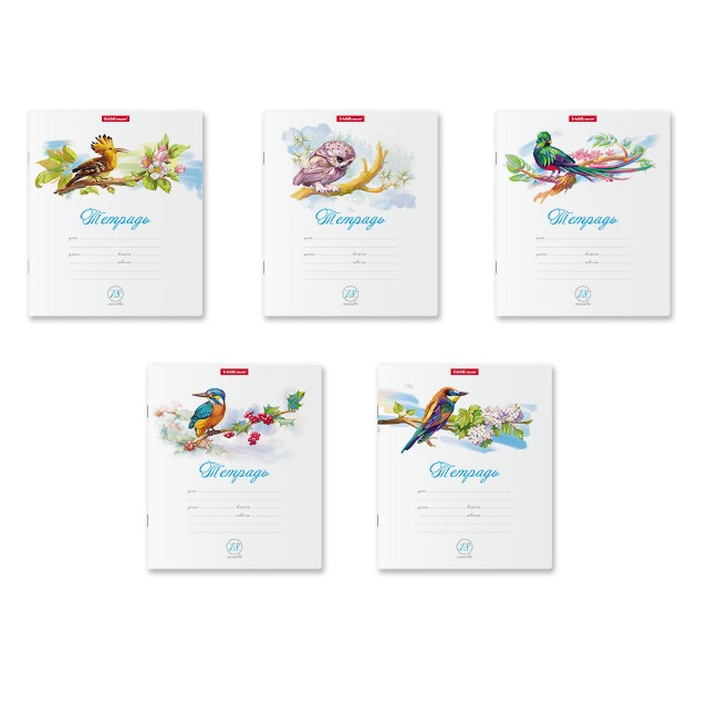 Тетрадь 18л линейка Birds Превью 4