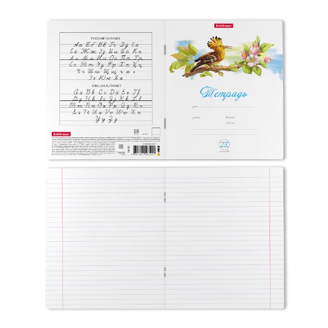 Тетрадь 18л линейка Birds Превью 3