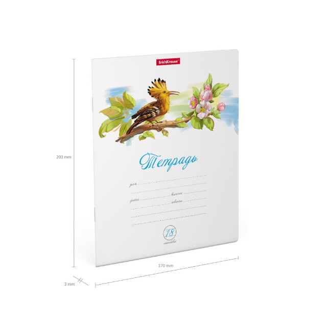 Тетрадь 18л линейка Birds Превью 6