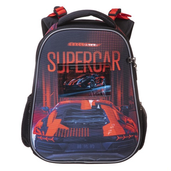 Ранец панцирный Hatber Supercar 37Х29Х17 см EVA материал светоотраж. 2 отделения 2 кармана с расширением