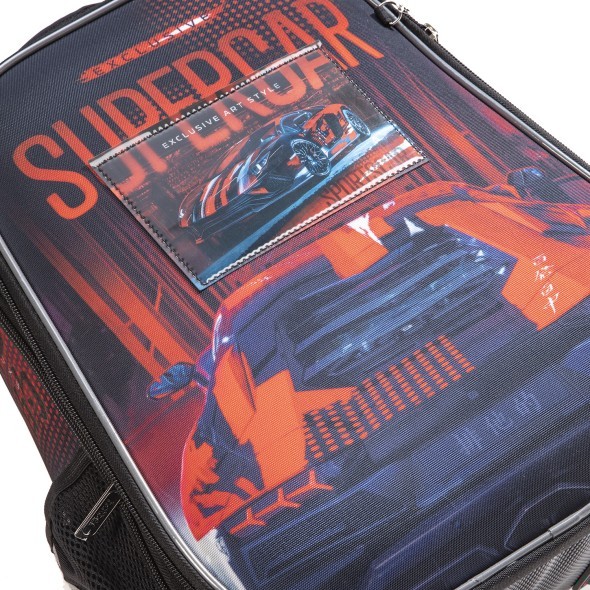 Ранец панцирный Hatber Supercar 37Х29Х17 см EVA материал светоотраж. 2 отделения 2 кармана с расширением Превью 3