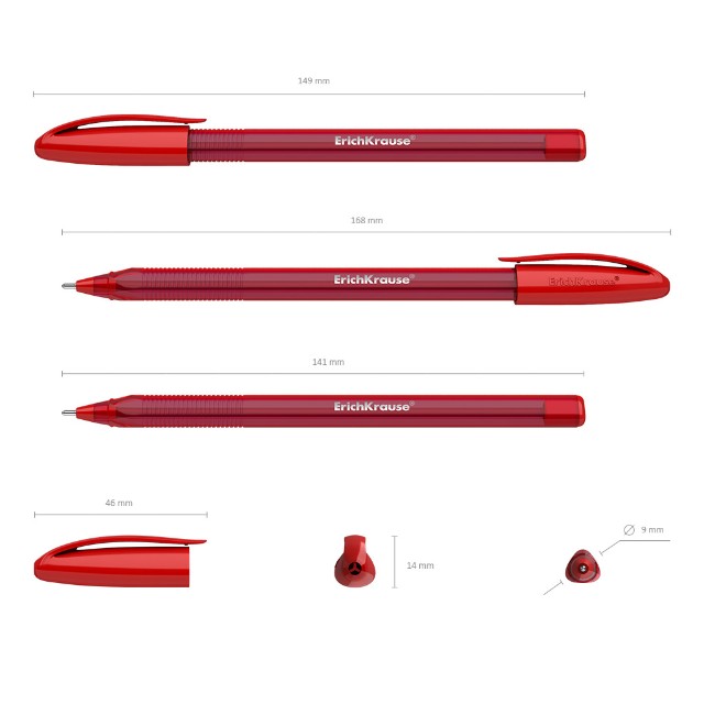 Ручка шариковая красная EK U-108 Original Stick 1.0, Ultra Glide Technology Превью 1