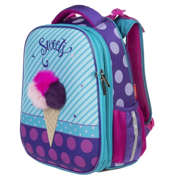 Ранец панцирный Hatber Ice cream 37Х29Х17 см EVA материал светоотраж. 2 отделения 2 кармана Превью 6