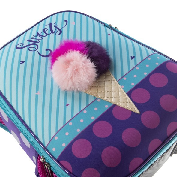 Ранец панцирный Hatber Ice cream 37Х29Х17 см EVA материал светоотраж. 2 отделения 2 кармана Превью 3