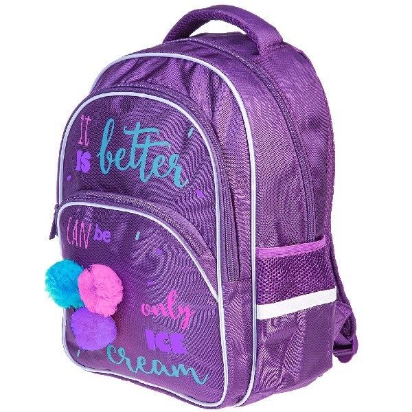 Рюкзак эргономич. Hatber Ice cream фиолетовый 3 отделения 3 кармана Превью 2
