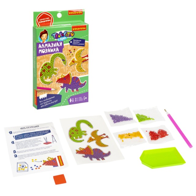 Творч Алмазная мозаика Наклейки Динозавры Превью 7