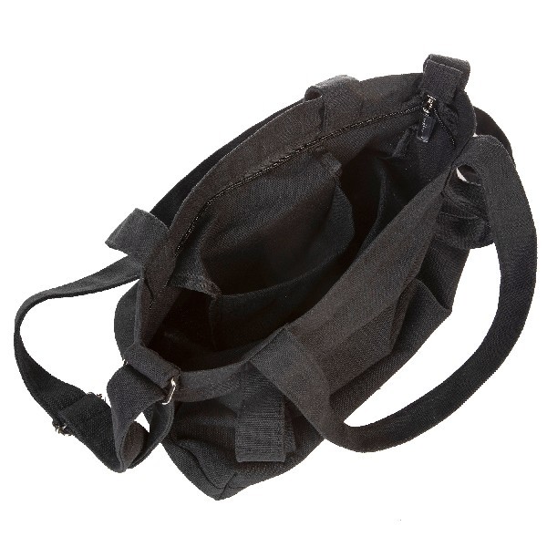 Сумка-шоппер Hatber Star version черная на молнии хлопок, 2 кармана Превью 1