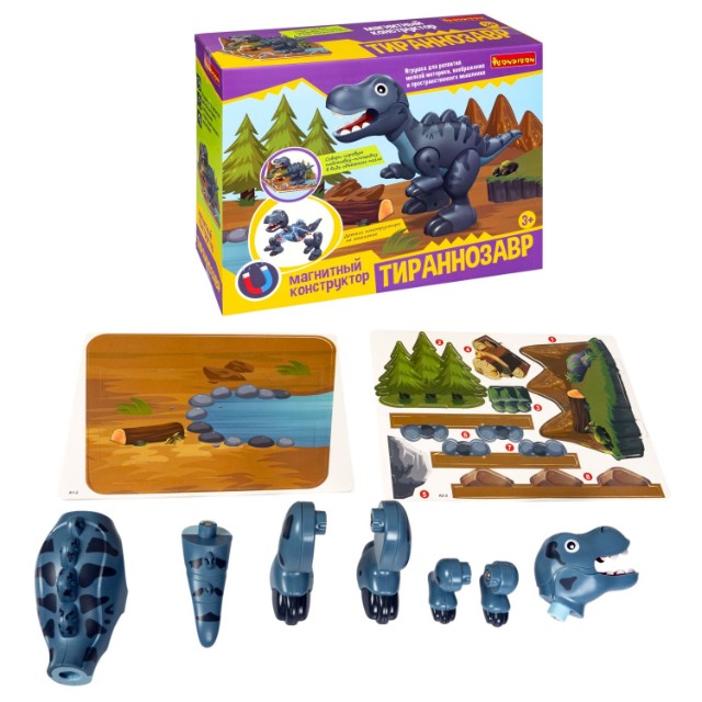 Конструктор магнитный Тираннозавр Превью 3