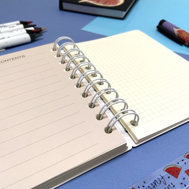 Зап. книжка А5 120л кл спир BV Art journal (4 вида) с разделителями Превью 2