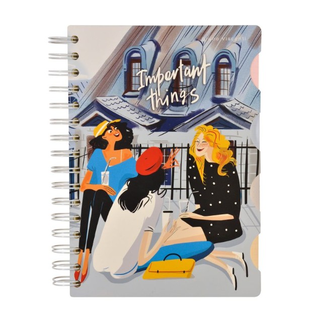 Зап. книжка А5 120л кл спир BV Art journal (4 вида) с разделителями Превью 3