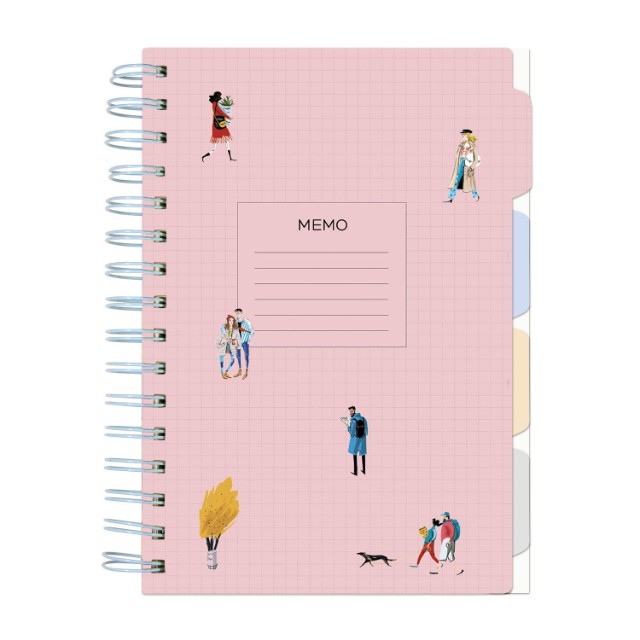 Зап. книжка А5 120л кл спир BV Art journal (4 вида) с разделителями Превью 4