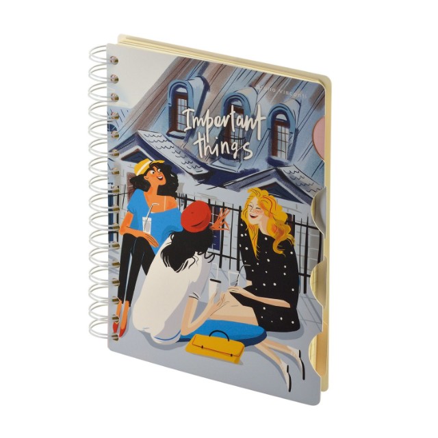 Зап. книжка А5 120л кл спир BV Art journal (4 вида) с разделителями Превью 1