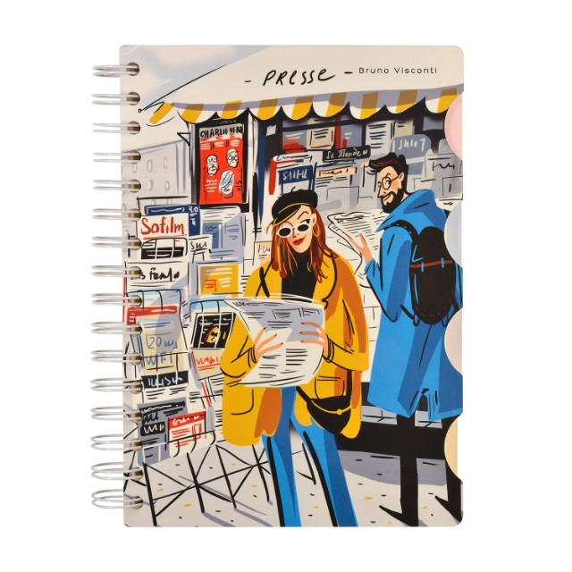 Зап. книжка А5 120л кл спир BV Art journal (4 вида) с разделителями Превью 14