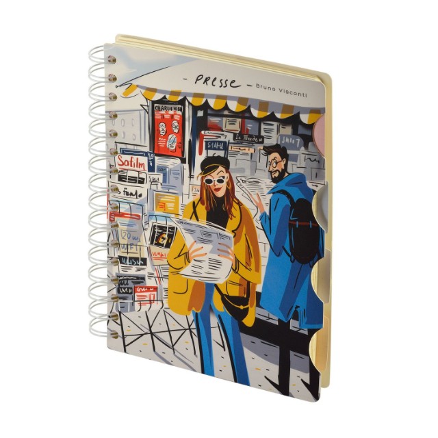 Зап. книжка А5 120л кл спир BV Art journal (4 вида) с разделителями Превью 13