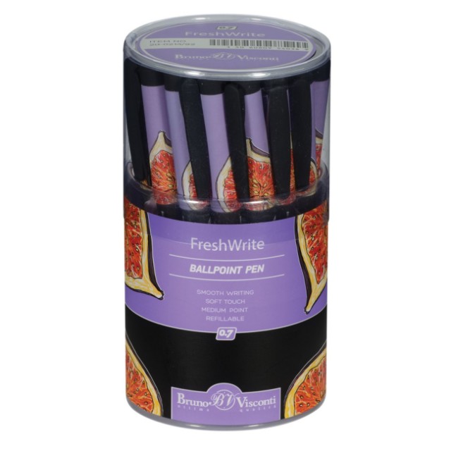 Ручка шариковая синяя BV FreshWrite Fresh&Fruity. Инжир 0,7мм принт Превью 3