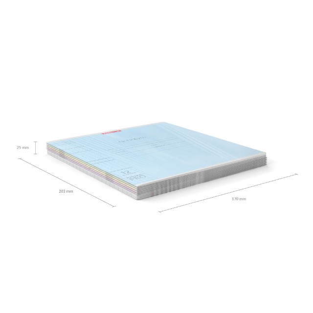 Тетрадь 12л клетка Однотонная. Классика CoverPrо ассорти пласт обложка Превью 5