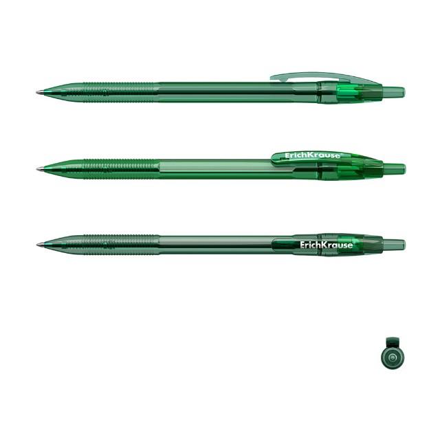 Ручка шариковая зеленая EK R-301 Original Matic 0.7мм автомат Превью 1