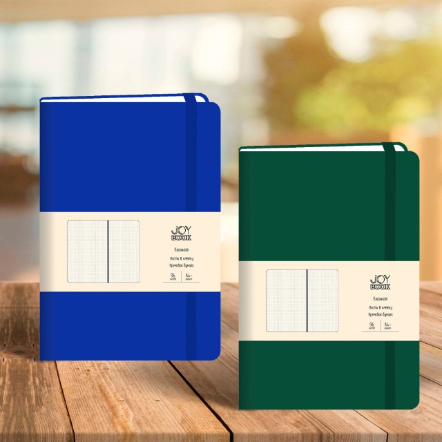 Зап. книжка А4- 96л кл тв Joy Book Синее озеро (на резинке) Превью 5