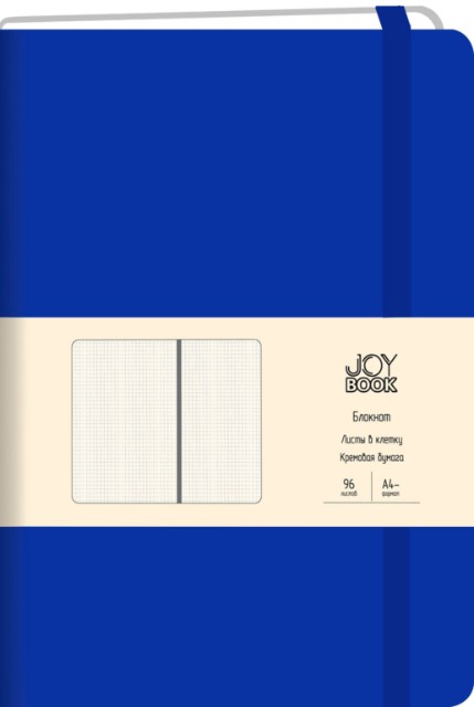 Зап. книжка А4- 96л кл тв Joy Book Синее озеро (на резинке)