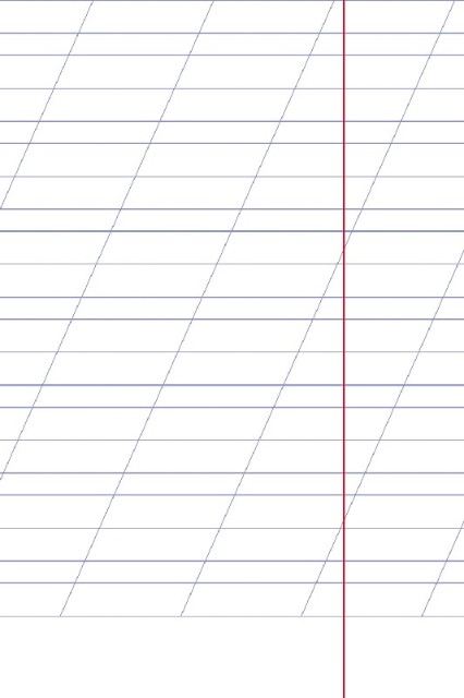 Тетрадь 12л линейка косая Однотонная. Пастель Сиреневая с доп. гориз линией Превью 1